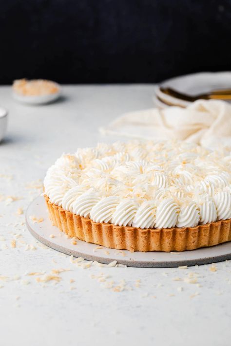 Coconut Tart Recipe | Baker Street Society Coconut Tarts Recipe, Coconut Tart Recipe, Coconut Cheese, Coconut Tart, Tarts Crust, Coconut Desserts, Coconut Custard, Cheese Tarts, Tart Shells