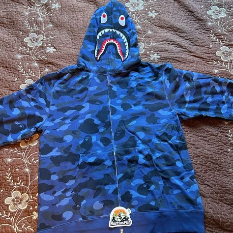 Blue Male Hoodie Male Hoodie, Bape Men, Colorful Hoodies, Blue Man, Hoodies Men, Dark Blue, Men Sweater, Mens Accessories, Man Shop