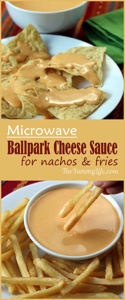 Drizzle on nachos, fries, pretzels, broccoli, hot dogs or potatoes. Use sauce for macaroni and cheese. Make it in 5 minutes with real cheese--no Velveeta! Cheese Sauce For Pretzels, Cheese Sauce For Nachos, Sauce For Nachos, Sauce For Pretzels, Velveeta Dip, Nachos Fries, Vbs Snacks, Cheddar Cheese Sauce, Nacho Cheese Sauce