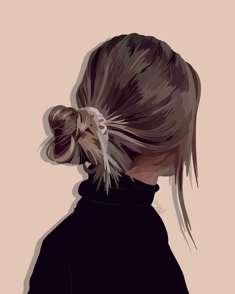 Hair Illustration, Boho Painting, Paper Background Design, Photos For Profile Picture, Portrait Cartoon, Picture Inspiration, Girly Wall Art, Cute Tumblr Pictures, Creative Profile Picture