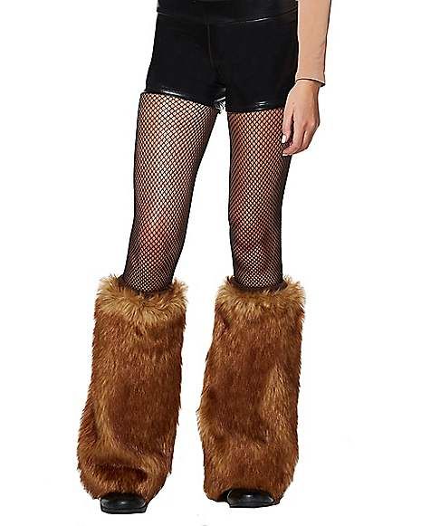 Faun Costume, Faux Fur Leg Warmers, Fur Leg Warmers, Deer Costume, Brown Deer, Make Your Outfit, Shoe Covers, Fur Boots, Spirit Halloween