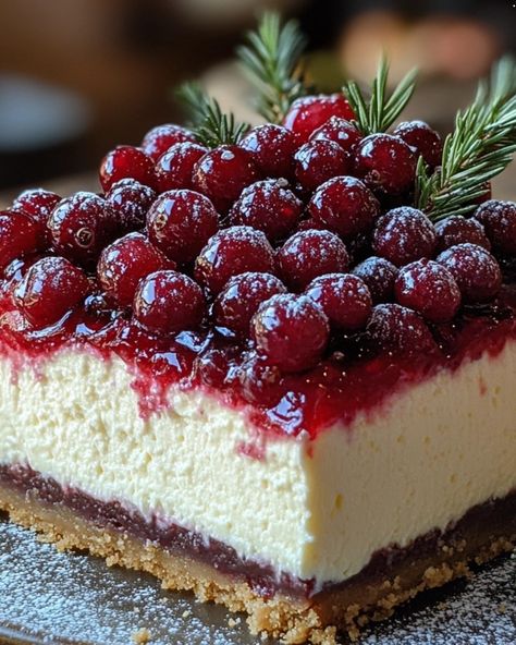 Christmas Cheesecake (Cranberry Jam White Chocolate Mousse Cheesecake) White Christmas Cheesecake, Mulled Wine Cheesecake, White Chocolate Macadamia Nut Cheesecake, Cranberry Topping For Cheesecake, White Chocolate Cherry Cheesecake, Christmas Cranberry Cheesecake, Christmas Dessert Ideas Fancy, Mini Christmas Cheesecakes, Cranberry Mousse Recipe