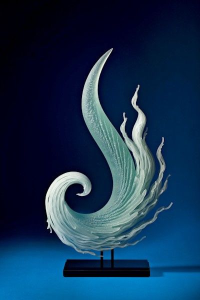 Fluid Forms, Sea Sculpture, Art Coquillage, Sculpture Art Clay, Ebb And Flow, Art Of Glass, Bernard Shaw, Glass Sculptures, Glass Work