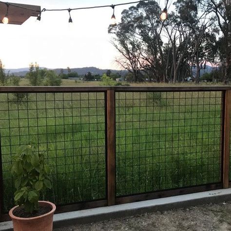 What is it? The hog wire fence means that some items of wire are organized with each other in crossing and the timbers are just made use of as the frame. Right here are several of the examples. Balcony Lattice, Wild Hog Railing, Stair Fence, Hog Wire Fence, Wire Fences, Mesh Fence, Wild Hog, Dog Yard, Pallet Fence