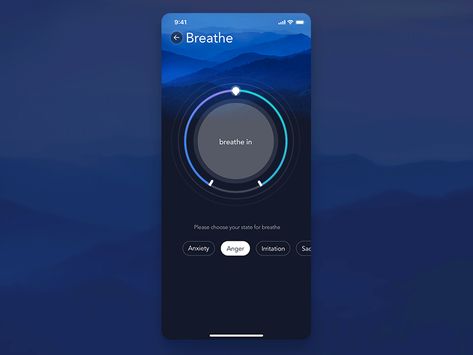 Mindfulness Branding, Mobile Animation, Ui Design Tutorial, Iphone Ui, Mindfulness App, Calm App, Ios App Design, Meditation App, Data Dashboard