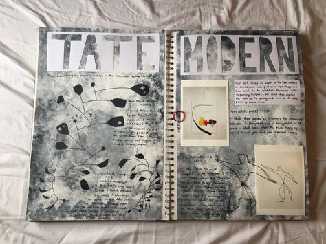 Gallery write up of the Tate modern part 1 Art Sketchbook Title Page, Sketchbook Title Page, Mind Map Art, The Tate Modern, Photography Sketchbook, Sketchbook Layout, Tate Modern Art, Textiles Sketchbook, Gcse Art Sketchbook