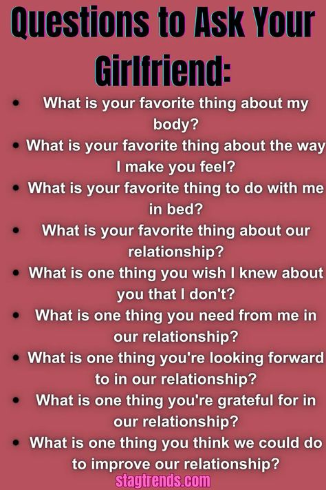 Questions To Ask Your Girlfriend Cute Things To Ask Your Girlfriend, Topics To Talk With Your Girlfriend, Questions For My Girlfriend, Sweet Questions To Ask Your Girlfriend, Things To Talk With Your Girlfriend, Questions To Ask Ur Girlfriend, Truth Questions For Girlfriend, Questions To Ask Your Girlfriend Deep, Questions To Ask Your Ex Girlfriend