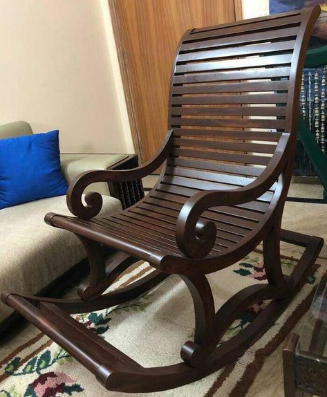 Swing Chair Bedroom, Rocking Chair Makeover, Interior Design Living Room Modern, Rocking Chair Plans, Sofa Design Wood, House Main Gates Design, Luxury Furniture Sofa, Wood Bed Design, Chair Design Wooden