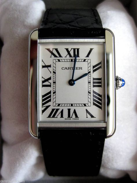 Cartier Tank Watch, Square Watches, Male Accessories, Cartier Tank Solo, Stylish Watches Men, Tank Watch, Premium Watches, Expensive Watches, Cartier Tank