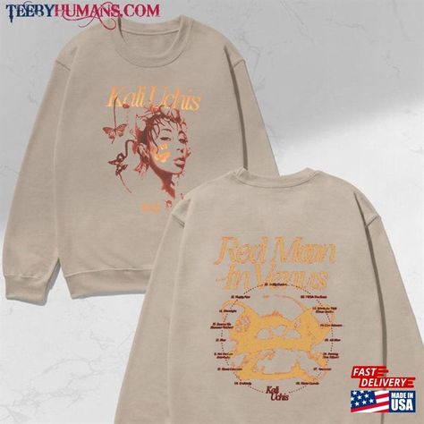 Kali Uchis Merch, Kali Uchis, 35th Anniversary, Tour Merch, Red Moon, Sweatshirt Hoodie, Fashion Sense, Birthday Ideas, Aesthetic Clothes