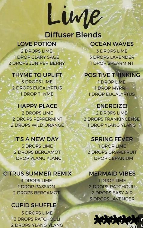 Doterra Lime, Doterra Blends, Doterra Diffuser, Essential Oil Combinations, Doterra Essential Oils Recipes, Essential Oil Diffuser Blends Recipes, Young Living Essential Oils Recipes, Essential Oils Guide, Lime Essential Oil