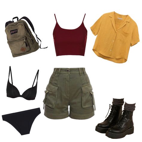 Casual Warrior Outfit, Euphoria Shifting Outfits, Maze Runner Outfit Ideas For Shifting, Adventure Outfit Exploring, End Of The World Outfit, Maze Runner Outfit Ideas, Survivor Outfit, Twd Outfits, Trousers Women Outfit