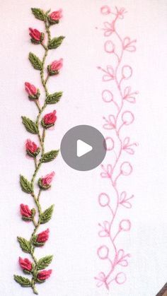 Embroidered Rose Pattern, Free Hand Embroidery Patterns Flowers, Stitch Witchery, Simple Hand Embroidery Patterns, Hand Embroidery Patterns Flowers, Embroidery Flowers Pattern, Adult Crafts, Flowers Pattern, Embroidery Ideas