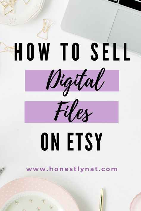 Interested in adding digital files to your Etsy shop?  Check out these simple tips from a veteran Etsy business for how to sell digital files on Etsy.  #selldigitalfilesonEtsy #growyourEtsyshop #digitalfiles Starting An Etsy Business, Digital Designer, Etsy Marketing, Etsy Success, Etsy Seo, Ins And Outs, Create Digital Product, Belem, Etsy Business