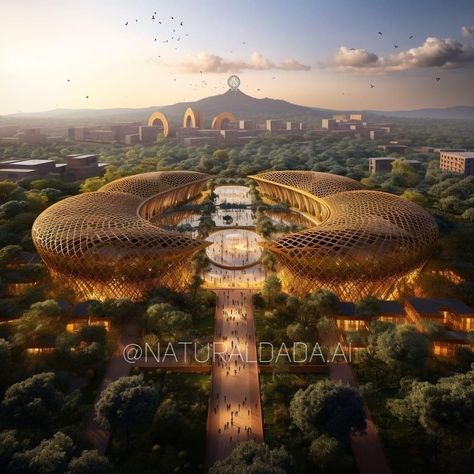 African Castle Concept Art, Afropunk Architecture, Afro Futurism City, African City Concept Art, Future African Cities, Afro Futuristic Architecture, African Futurism Architecture, Futuristic African City, Congo Landscape