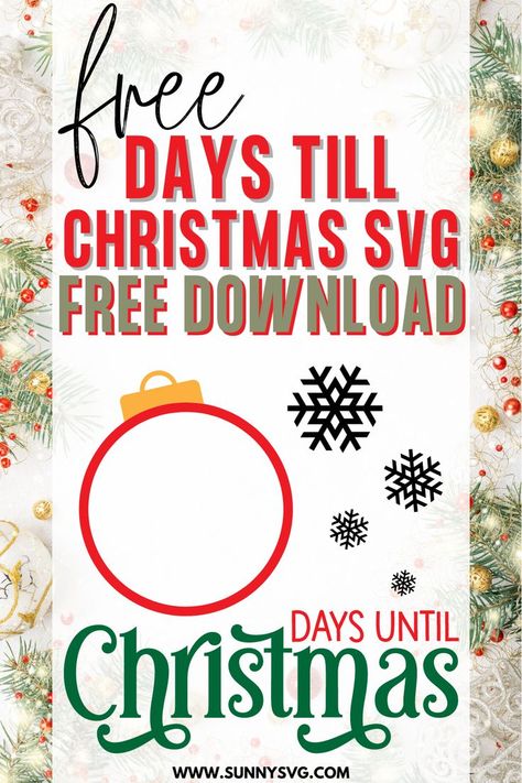 days until christmas svg free Christmas Svg Files Free, Make A Chalkboard, Christmas Svgs, Cricut Christmas Ideas, Santa Svg, Christmas Craft Projects, Cricut Christmas, Fun Christmas Crafts, Svg Kids