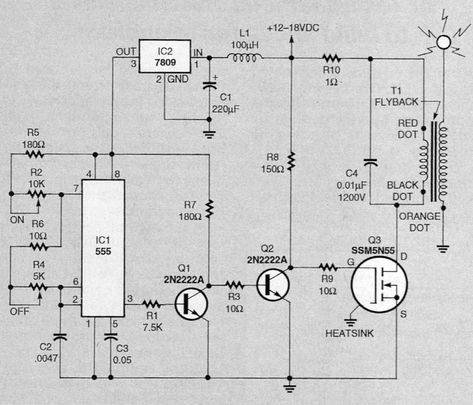 Build a Solid State Tesla Coil - Fig. 2 Tesla Coil Circuit, Nikola Tesla Free Energy, Solid State Tesla Coil, Electronics Engineering Projects, Tesla Free Energy, Tesla Patents, Tesla Inventions, Tesla Technology, Nicolas Tesla