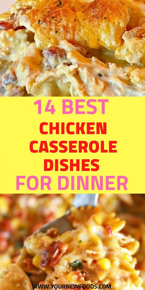 14 Casserole recipes with chicken - Must-try chicken casserole dishes. Whether your casserole is for dinner, breakfast or lunch these casserole dishes have you covered. Here are some of the best Casserole Recipes that you can cook for your family. Chicken Casserole With Biscuits, Southern Chicken Casserole, Chicken Casserole With Broccoli, Casserole Recipes For Family, Chicken Casserole Healthy, Casserole Recipes With Chicken, Casserole With Vegetables, Cracker Chicken Casserole, Food Family Dinner