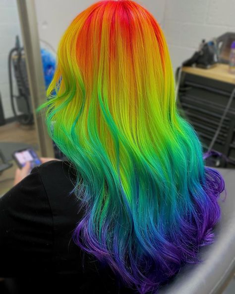 Exotic Hair Color, Mermaid Hair Color, Fantasy Universe, Split Dyed Hair, Rainbow Hair Color, Creative Hair Color, Neon Hair, Beautiful Hair Color, Pretty Hair Color