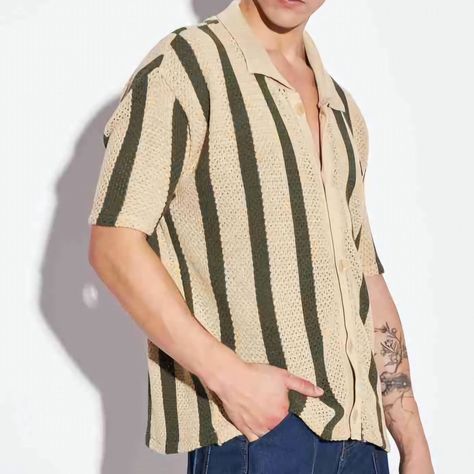 || – FUGAZEE Boxy Fit Striped Spread Collar Casual Shirt for Men's. #fashion_world_976 3.6 out of 5 stars🌟 ratings If you like this product, just DM this post to me for links. [ Thank You For Seeing This Post ♥️] PRICE;— ₹ 1291/-Only SIZE;— S | M | L | XL | 2XL COLOURS;— BEIGE " COD AVAILABLE " " FREE DELIVERY " " 10DAYS RETURN POLICY " SHIRT MATERIAL;— COTTON BLEND SLEEVE;— HALF SLEEVE PATTERN;— STRIPED REVERSIBLE;— NO COLLAR;— SPREAD COLLAR CLOSURE;— BUTTON FIT;— BOXY SUITABLE FOR;— W... Half Shirts For Men, Sleeve Pattern, Men Shirt, Trendy Shirts, Men Shirt Style, Sleeves Pattern, Casual Shirt, Western Wear, Half Sleeve