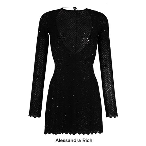 Alessandra Rich Dresses, Area Dress, Sequinned Dress, Rich Clothes, Chic Fall Outfits, Elegant Dresses Classy, Scallop Edge, Alessandra Rich, Vestido Casual