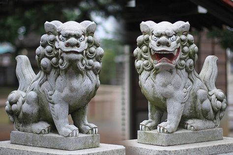 PYRO.BLOG: Komainu Pt3 Japanese Lion, Japanese Statue, Ancient Asia, Japanese Shrine, Mythical Beasts, Stone Lion, Fu Dog, Japanese Castle, Foo Dogs