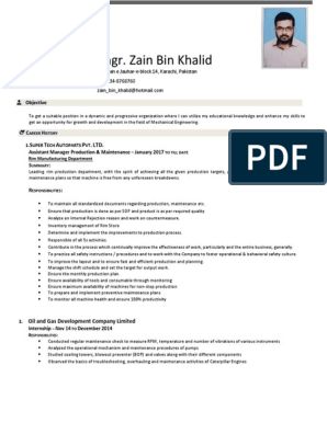 Hookup Format 1 | PDF | Payments Statistical Process Control, Hookup Format, O Levels, Lean Manufacturing, Assistant Manager, Preventive Maintenance, Process Control, Work Schedule, Khalid