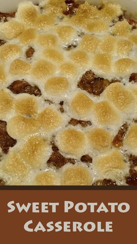 Sweet Potato Casserole Quick Baked Sweet Potato, Sweet Potato Casserole With Marshmallows Recipe, Thanksgiving Side Dishes Crockpot, Holiday Cooking Christmas, Best Baked Sweet Potato, Baked Sweet Potato Casserole, Sweet Potato Casserole With Marshmallows, Marshmallow Topping, Sweet Potatoes With Marshmallows