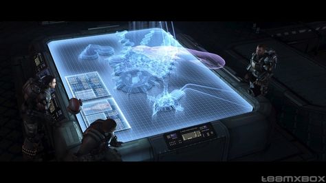 holo display, computer, war table, spaceship Hologram Screen, Halo 3 Odst, Techno Gadgets, Sci Fi Props, Spaceship Interior, Software House, Future Tech, Futuristic Art, Science Lab