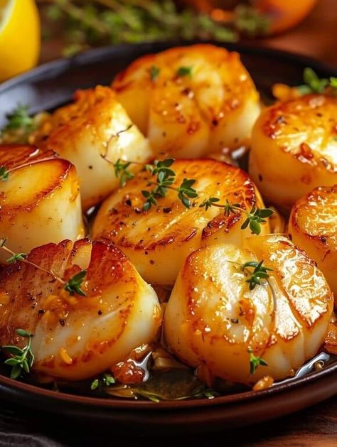 Garlic Lemon Butter Sauce, Boil Recipes, Seafood Feast, Seared Scallops, Lemon Butter Sauce, Scallop Recipes, Incredible Edibles, Seafood Boil, Scallops Seared