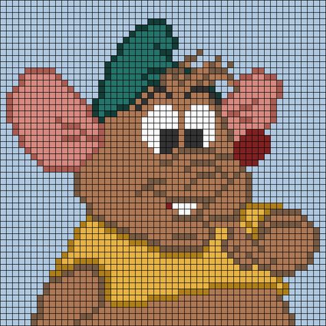 Cartoon Cross Stitch Patterns, Tangled Alpha Pattern, Alpha Pattern Disney, Disney Alpha Patterns, Gus Cinderella, Disney Tapestry, Cinderella Mouse, Chunky Blanket Diy, Disney Crochet Pattern