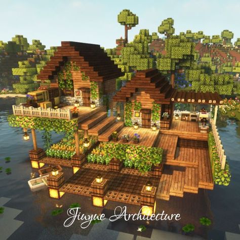 Build Aesthetic, Houses In Minecraft, Minecraft Garden, Minecraft Decoration, Minecraft Houses Survival, Rumah Minecraft Sederhana, Minecraft Mansion, Minecraft Structures, Bangunan Minecraft