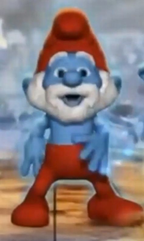 Papa Smurf Papa Smurf Cursed, Smurf Cosplay, Hear Me Out Things, Smurf Dance, Hear Me Out Characters Funny, Smash Characters, Red Characters, Spells And Potions, Blue Characters