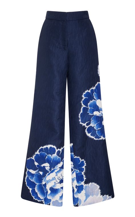 Click product to zoom Fancy Pants Outfit, Baseball Jacket Outfit, Floral Trousers, Josie Natori, Pants Women Fashion, Flared Trousers, Fashionista Clothes, Work Wear Women, Work Wardrobe