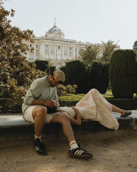 An afternoon in Madrid - getting cappuccinos + aperol, wandering, frolicking, and being fully present while soaking up the beauty of this historic city with these two lovely humans ✨ Keywords: Madrid Spain engagement session, anniversary photo session, engagement inspiration, cinematic photography, intentional photography, documentary photographer, destination wedding photographer, Madrid, Barcelona, Sevilla, Portugal, Italy, honeymoon, romantic , Europe, abroad, soulmates, couples in love ... Engagement Photos Portugal, Madrid Couple Photography, Portugal Engagement Photos, Spain Couple, Madrid Photography, Madrid City, Italy Honeymoon, Photography Documentary, Anniversary Photo