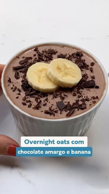 Chocolate Banana Overnight Oats, Egg Breakfast Ideas, Oats Water, Dark Chocolate Banana, Banana And Honey, Post Workout Snack, Pre Post Workout, Easy To Make Breakfast, Banana Overnight Oats