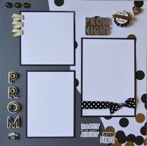 Scrapbook Prom Layouts, Scrapbook Prom, Graduation Album, High School Homecoming, Homecoming Parade, High School Prom, Premade Scrapbook, School Dance, 12x12 Scrapbook