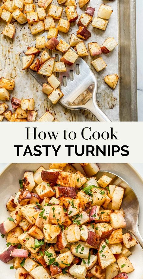 Here's how to easily cook the tastiest turnips recipe! How To Cook A Turnip, Cooking Turnips Recipe, Sauteed Turnips, Keto Turnips Recipe, Sweet Turnip Recipes, Turnip Benefits, Thanksgiving Turnips, Harukei Turnip Recipe, Cooked Turnips