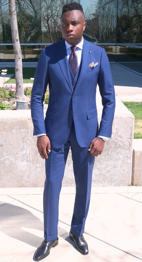 Cobalt Blue Suit- Suit Supply Cobalt Blue Suit, Suit Supply, Clothing Guide, Artist Outfit, Blue Suit, Cobalt Blue, Black Men, Cobalt, Gentleman