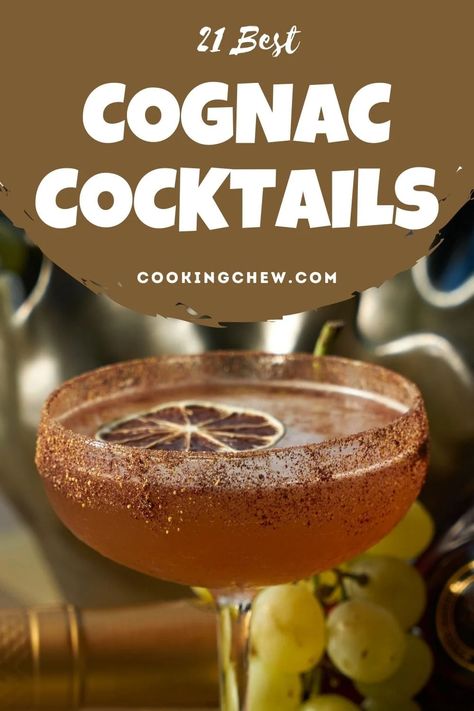 Cognac Drinks Cocktails, Dusse Cognac Drink Recipes, Drinks With Cognac, Cognac Aesthetic, Cognac Cocktails, Cognac Drinks, Best Cognac, Bartender Recipes, Cognac Cocktail