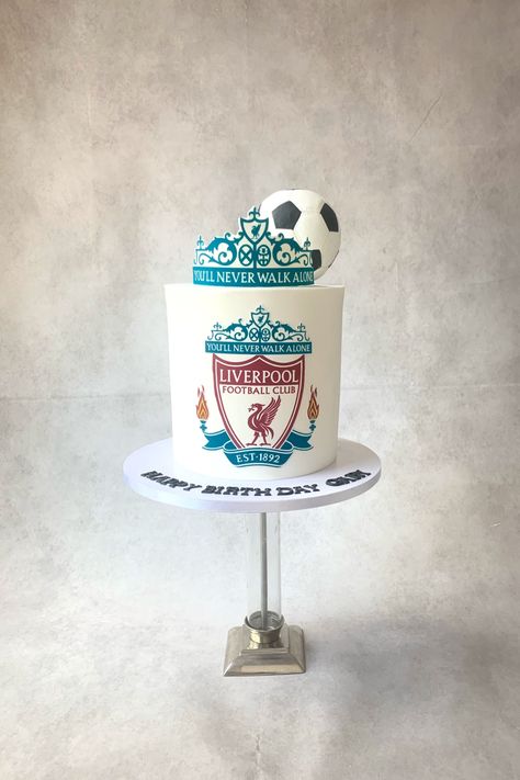 Liverpool Cake Design, Liverpool Theme Birthday Party, Liverpool Cake Topper Printable, Liverpool Birthday Cake For Men, Liverpool Cake Ideas Birthday, Liverpool Birthday Cake, Lfc Cake, Liverpool Fc Cake, Football Cake Design