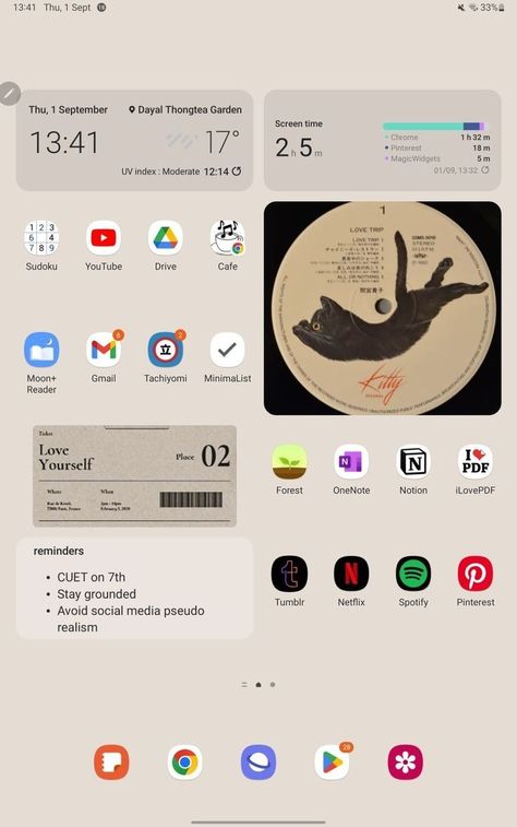 Theme For Tablet, Samsung Tablet Setup, Samsung Tablet S6 Lite Aesthetic, Aesthetic Samsung Tablet Layout, Samsung Tab A8 Wallpaper Aesthetic, Samsung Wallpaper Tablet, Android Tablet Homescreen Layout, Tablet Homescreen Ideas Android, Samsung Tab A8 Aesthetic