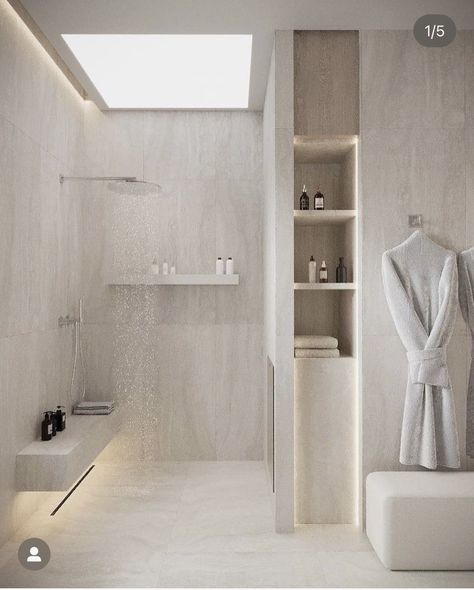 Small Travertine Bathroom, White Travertine Bathroom, White And Beige Bathroom, Beige And White Bathroom, Travertine Bathroom, Bathroom Construction, Small Bathroom Inspiration, Bathrooms Inspiration, New House Bathroom