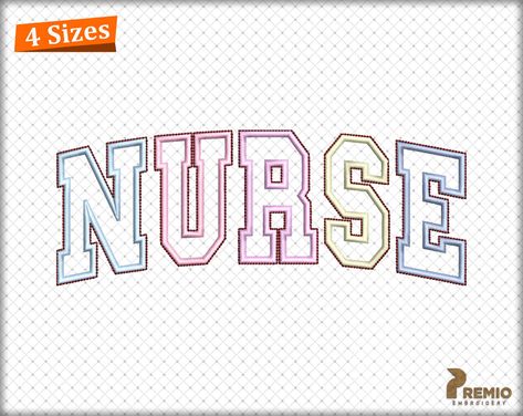 Nurse Embroidery Designs, Nurse Embroidery, Embroidered Machine, Mama Embroidery, Registered Nurse, Vinyl Designs, Sweatshirt Designs, Embroidery Files, Embroidery Machine