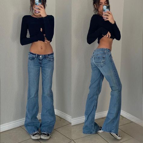 Super Low Rise Jeans, Low Rise Jeans Y2k, Jeans Models, Low Rise Flare Jeans, Cute Pants, Jeans Y2k, Cute Jeans, Low Rise Jeans, Fitness Inspo