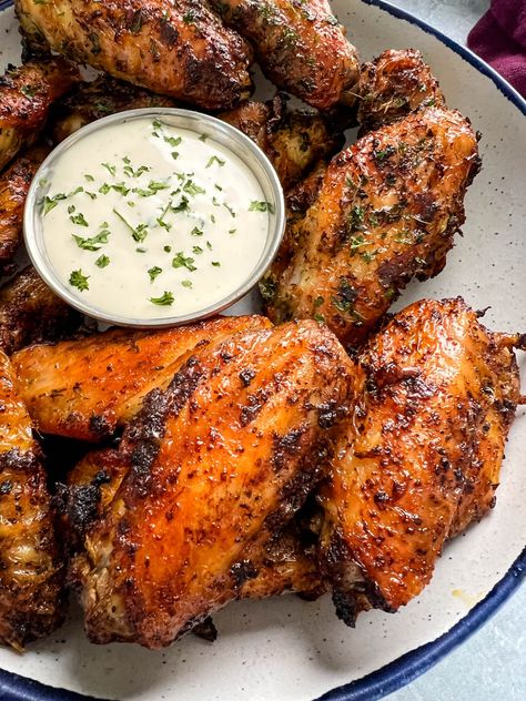 Cajun Chicken Wings Dry Rubs, Naked Wings In Air Fryer, Dry Seasoning For Chicken Wings, Chicken Wing Section Recipes, Fried Wings No Flour, Dry Rub Lemon Pepper Wings, Naked Wings In The Oven, Bone In Wings Recipe, Whole Chicken Wings Recipes