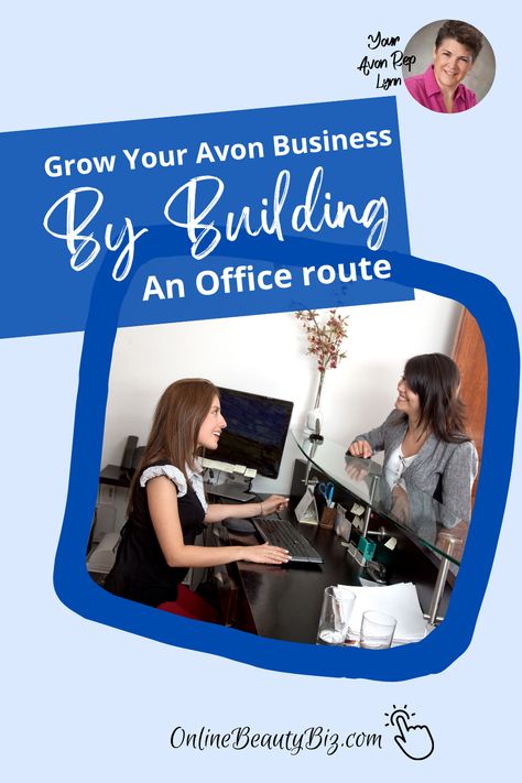 As an Avon Representative, it is important to continue to work to grow your business. New customers are the lifeblood of our business, and an Office Route can help. When you continue to promote and grow your Avon business, the result is always increased sales and profits. Who doesn’t want that, right?!? One thing I’ve done for years is to service businesses. An Office Route Is A Great Way To Grow Your Business. Think about it, one delivery stop can take care of 3-4 or even more customers... Avon Sales, Direct Sales Business, Avon Business, Mlm Business, Avon Lady, Avon Rep, Avon Representative, Business Training, Online Business Marketing