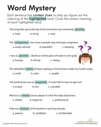 Worksheets: Context Clues: Word Mystery. Context clues are one spot in reading where my students flail about like they're drowning. DLR? Mystery Worksheet, Context Clues Worksheets, Third Grade Reading, Comprehension Skills, Drawing Conclusions, 4th Grade Reading, 3rd Grade Reading, Teaching Ela, Comprehension Strategies