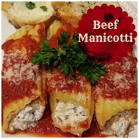 Meat Manicotti Recipe, Beef Manicotti, Meat Manicotti, Easy Manicotti Recipe, Pasta Beef, Recipe Ground Beef, Manicotti Pasta, Cheese Manicotti, Manicotti Recipe