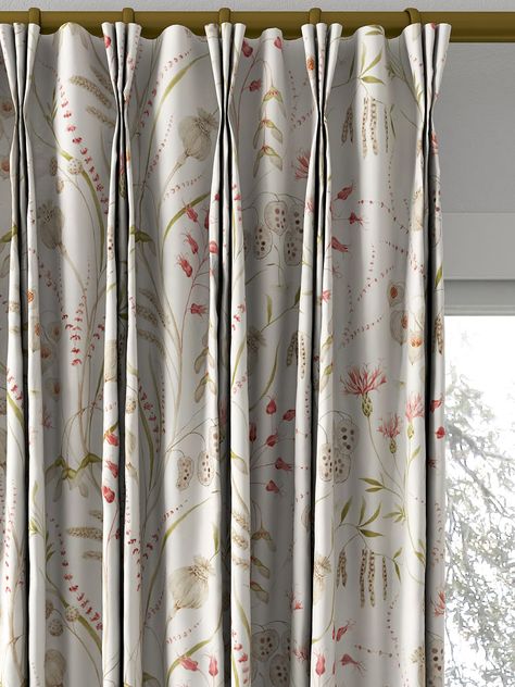 Sanderson Summer Harvest Made to Measure Curtains or Roman Blind, Claret/Olive Measuring Curtains, Dining Room Curtains, Summer Harvest, Room Curtains, Roman Blind, Pleated Curtains, Pencil Pleat, Curtain Poles, Made To Measure Curtains